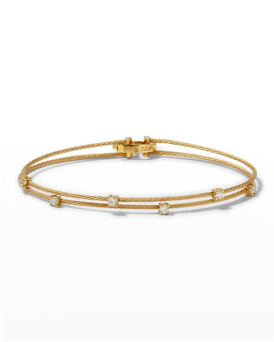 18k Gold Double Unity Diamond Bracelet